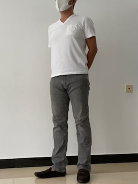 「PRADA（プラダ）のアイテム（モカシン/デッキシューズ）」を使った、まさきさんさん（メンズ・171cm）の夏コーディネート