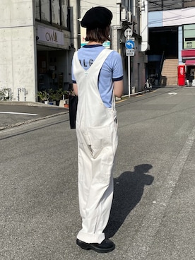 「70'sコーデ」｜「アイテム（オールインワン・サロペット）」を使った、hamachi🐟さん（レディース・159cm）の夏コーディネート