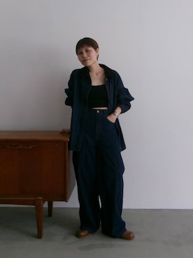 「KBF（ケイビーエフ）のアイテム（ジャケット/アウター）」を使った、てじさん（レディース・159cm）の夏コーディネート