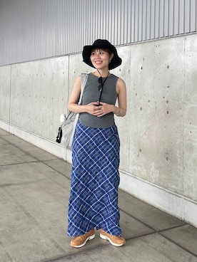 「フェスコーデ」｜「アイテム（スカート）」を使った、てじさん（レディース・159cm）の夏コーディネート
