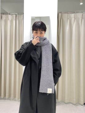 「KBF（ケイビーエフ）のアイテム（スラックス）」を使った、てじさん（レディース・159cm）の冬コーディネート