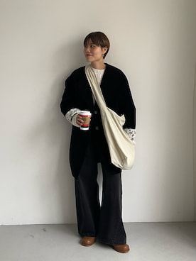 「アイテム（テーラードジャケット）」を使った、てじさん（レディース・159cm）の秋コーディネート