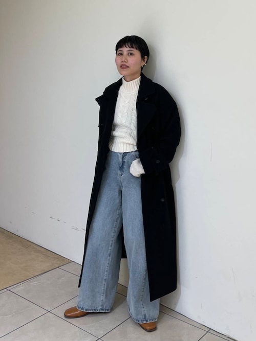 セール】『2サイズ展開』コクーンロングコート（ステンカラーコート