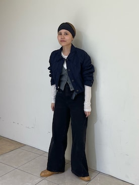 「アイテム（ダウンジャケット/コート）」を使った、てじさん（レディース・159cm）の秋コーディネート