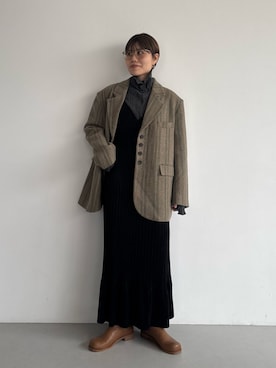 「アイテム（テーラードジャケット）」を使った、てじさん（レディース・159cm）の秋コーディネート