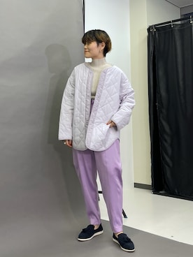 「ステッチ」｜「アイテム（その他アウター）」を使った、てじさん（レディース・159cm）の秋コーディネート