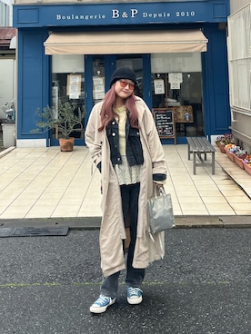 「トレンチ」｜たんさん（レディース・163cm）の春コーディネート
