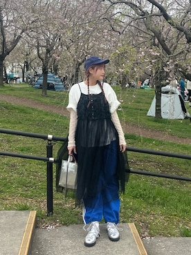 「レースアップシューズ」｜たんさん（レディース・163cm）の春コーディネート