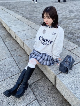 「アイテム（ブーツ）」を使った、Yukiさん（レディース・149cm）の夏コーディネート