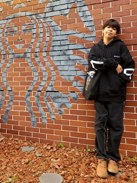 「アイテム（パーカー）」を使った、MIOTOさん（キッズ・158cm）の秋コーディネート