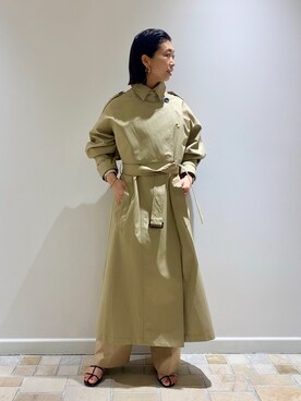 「Rouge vif（ルージュヴィフ）のアイテム（トレンチコート）」を使った、shimakoさん（レディース・159cm）の冬コーディネート