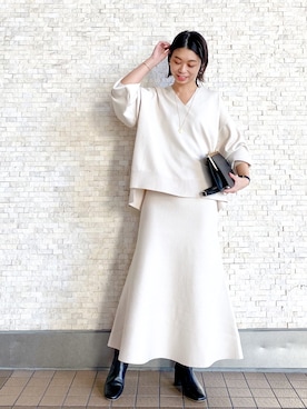 「Rouge vif（ルージュヴィフ）のアイテム（ショルダーバッグ）」を使った、shimakoさん（レディース・159cm）の秋コーディネート