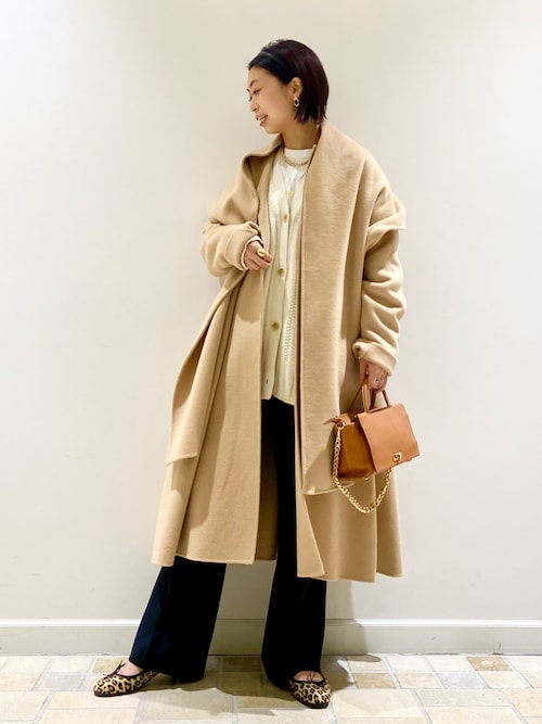 セール】マフラーリバーコート（ノーカラーコート）｜Rouge vif