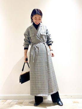 「Rouge vif（ルージュヴィフ）のアイテム（ショルダーバッグ）」を使った、shimakoさん（レディース・159cm）の秋コーディネート