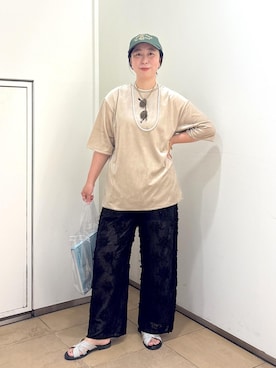 「SALON adam et rope'（サロン アダム エ ロペ）のアイテム」を使った、azukiさん（レディース・154cm）の夏コーディネート