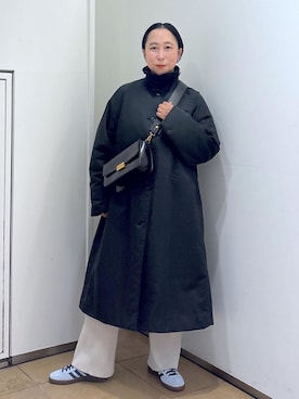 「SALON adam et rope'（サロン アダム エ ロペ）のアイテム（ダウンジャケット/コート）」を使った、azukiさん（レディース・154cm）の秋コーディネート