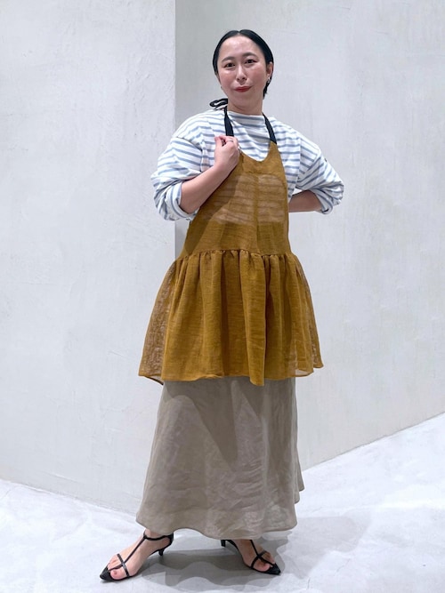 DELIY｜LINEN LENO WEAVE APRON スピックアンドスパン SALON adam et rope'（サロン アダム エ ロペ）の「【DELIY