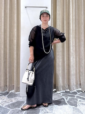 「アイテム（ワンピース）」を使った、azukiさん（レディース・154cm・30代）の夏コーディネート