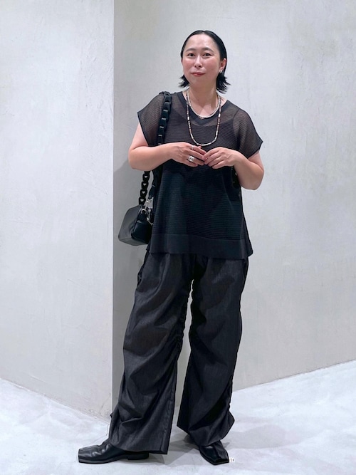 セール】透かし編み2WAYメッシュプルオーバー【洗える】（ニット
