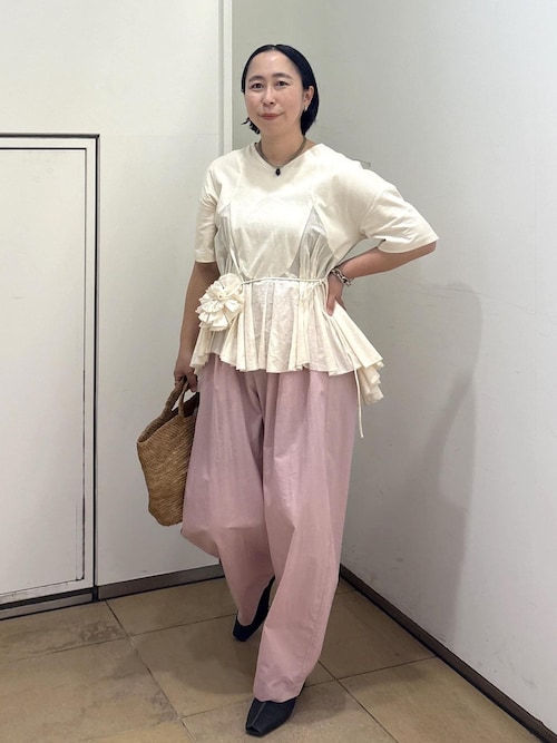 AAYUSHI（アユーシ） for SALON】別注ペプラムラッフルTシャツ（T