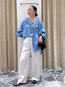 「ストレート」｜azukiさん（レディース・154cm）の夏コーディネート