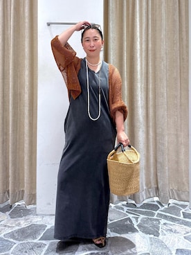 「アイテム（カーディガン/ボレロ）」を使った、azukiさん（レディース・154cm・30代）の夏コーディネート