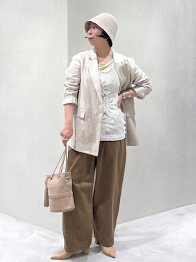 azukiさん（レディース・154cm）の冬コーディネート