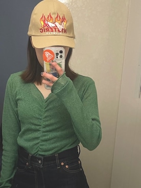 「ごきげんウィーク」｜「アイテム（キャップ）」を使った、　uiさん（レディース・156cm）の春コーディネート