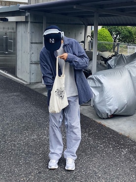 「JJJJound（ジョウンド）のアイテム」を使った、巽さん（メンズ・176cm）の秋コーディネート