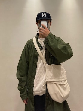「アイテム（帽子）」を使った、巽さん（メンズ・176cm・10代）の春コーディネート