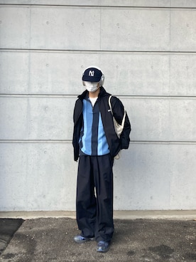 「Graphpaper（グラフペーパー）のアイテム（カーゴパンツ）」を使った、巽さん（メンズ・176cm）の冬コーディネート