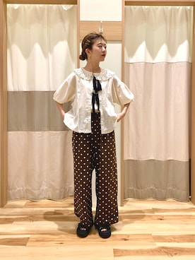 「ドットパンツ」｜𝚢𝚞𝚞𝚔𝚊.さん（レディース・152cm）の夏コーディネート