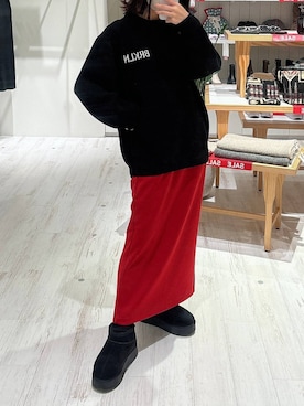 「BAYFLOW（ベイフロー）のアイテム（トップス）」を使った、Ayamiさん（骨格ナチュラル・レディース・158cm）の冬コーディネート