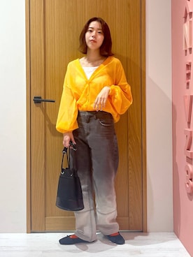 「BAYFLOW（ベイフロー）のアイテム（トップス）」を使った、Ayamiさん（骨格ナチュラル・レディース・158cm）の夏コーディネート