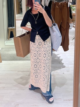 「BAYFLOW（ベイフロー）のアイテム（トップス）」を使った、Ayamiさん（骨格ナチュラル・レディース・158cm）の夏コーディネート