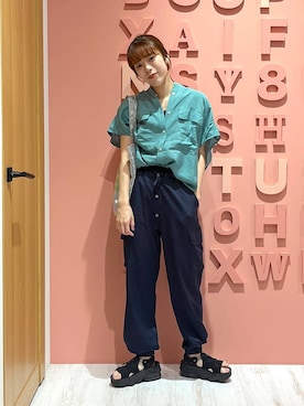 「BAYFLOW（ベイフロー）のアイテム（トップス）」を使った、Ayamiさん（骨格ナチュラル・レディース・158cm）の夏コーディネート