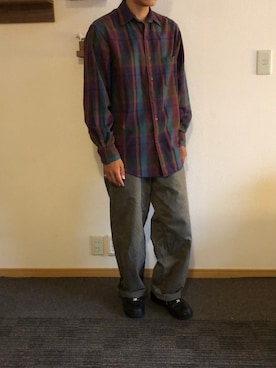 「OUTIL（ウティ）のアイテム（パンツ）」を使った、raiさん（メンズ・168cm）の秋コーディネート