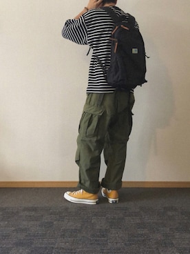 「karrimor（カリマー）のアイテム（バックパック/リュック）」を使った、raiさん（メンズ・168cm）の夏コーディネート