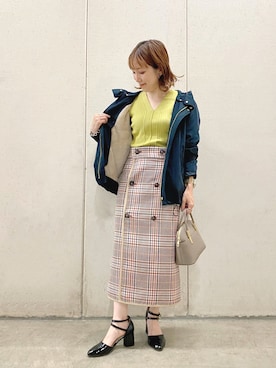 「ピスタチオ」｜「アイテム（マウンテンパーカー）」を使った、mai*さん（レディース・148cm）の秋コーディネート