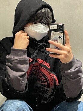 「AIVER（アイバー）のアイテム（スウェット）」を使った、チュッパチャプスさん（メンズ・177cm）の秋コーディネート