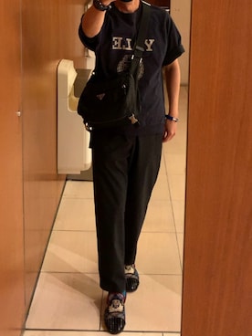 「プラダ」｜「アイテム（スリッポン）」を使った、Kenji ☑️さん（メンズ・167cm）の秋コーディネート