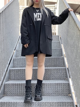 「Figments（フィグメンツ）のアイテム（その他アウター）」を使った、Figments_officialさん（レディース・151cm）の冬コーディネート