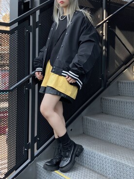 「Figments（フィグメンツ）のアイテム（ブルゾン）」を使った、Figments_officialさん（レディース・151cm）の春コーディネート