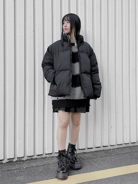 「Figments（フィグメンツ）のアイテム（ダウンジャケット/コート）」を使った、Figments_officialさん（レディース・151cm）の冬コーディネート