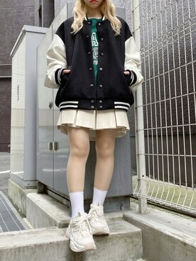 「Figments（フィグメンツ）のアイテム（ブルゾン）」を使った、Figments_officialさん（レディース・151cm）の秋コーディネート