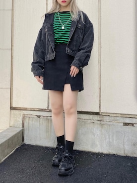 「Figments（フィグメンツ）のアイテム（ジャケット/アウター）」を使った、Figments_officialさん（レディース・151cm）の春コーディネート