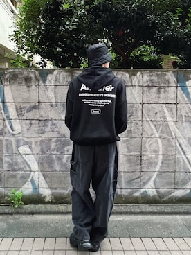 「Figments（フィグメンツ）のアイテム（帽子）」を使った、Figments_officialさん（メンズ・178cm）の冬コーディネート