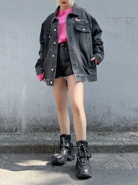 「Figments（フィグメンツ）のアイテム（ジャケット/アウター）」を使った、Figments_officialさん（レディース・150cm）の春コーディネート