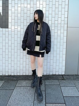 「Figments（フィグメンツ）のアイテム（ジャケット/アウター）」を使った、Figments_officialさん（レディース・161cm）の冬コーディネート