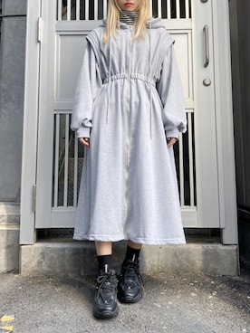 「Figments（フィグメンツ）のアイテム（ダウンジャケット/コート）」を使った、Figments_officialさん（レディース・151cm）の冬コーディネート